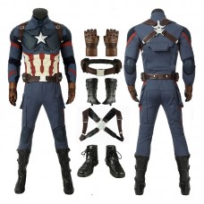 Improved Version Avengers Endgame Captain America Steven Rogers Cosplay Costume Full Set